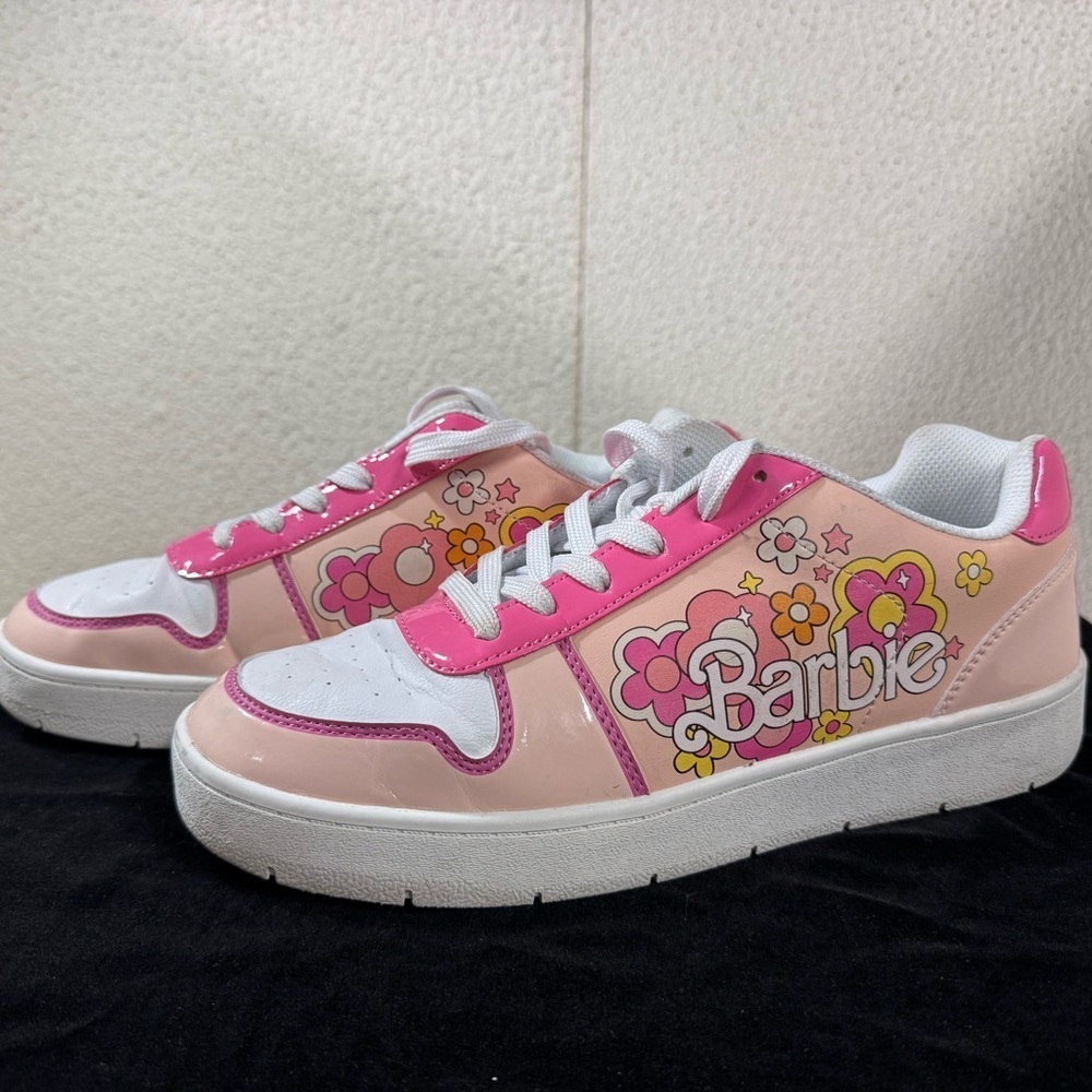 Barbie Kids Shoes - Pink Floral Sneakers
